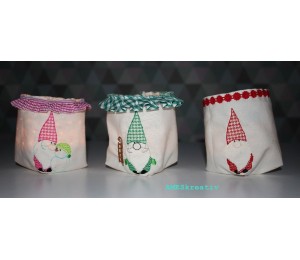 Stickserie - Winterzauber Wichtel gemustert